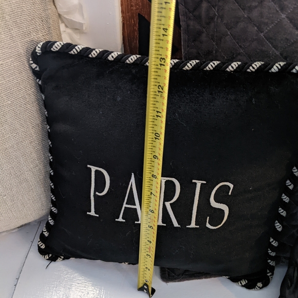Hotel de Paris Black Decorative Pillow - Picture 3 of 5